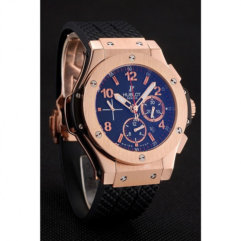 Svizzera Hublot Big Bang Quadrante Nero Cassa In Oro Rosa Nero