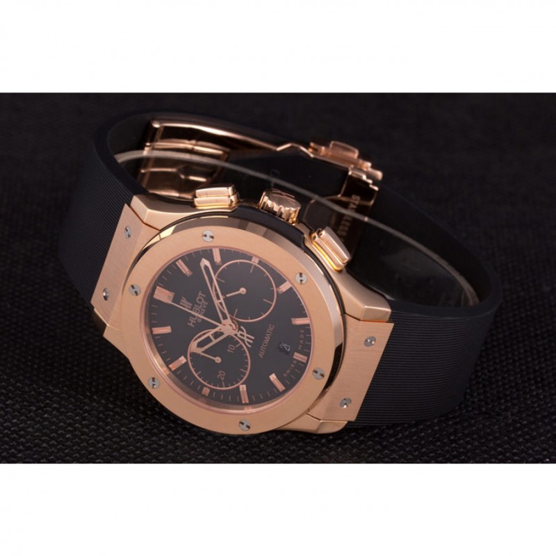 Svizzera Hublot Classic Fusion Quadrante Nero Oro Rosa Shb