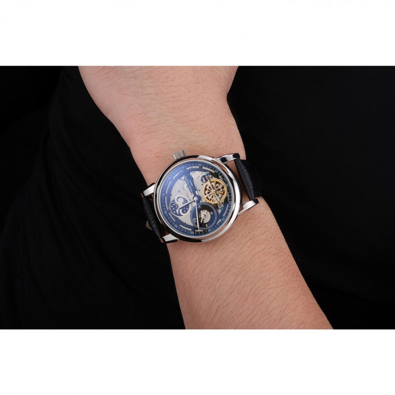 Forsining Orologio Uomo Automatico Vintage Quadrante Scheletrato Oro - Cinturino In Pelle - 2