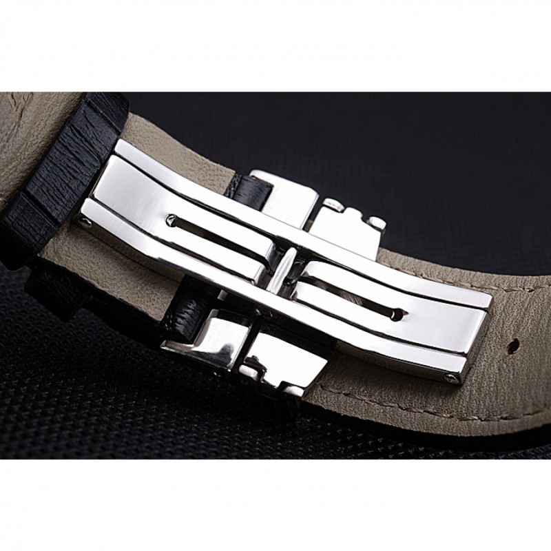 Cinturino In Pelle Italiana Per Orologio Mido Multifort M005 – 23mm Con Fibbia A Farfalla In Acciaio, Nero