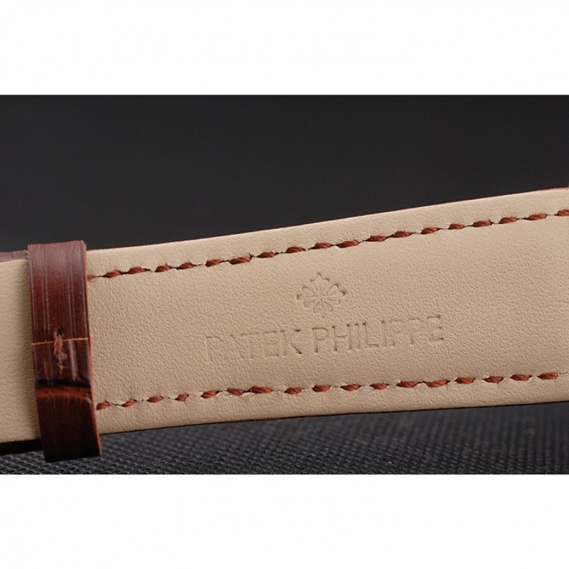 Philip Watch Uomo Cinturino Per Orologio Patek Philippe Nautilus - Pelle Genuina, Misura 25/18 Mm, Colore Marrone O Nero Pantaloncini Italia 2024 - Foto 5