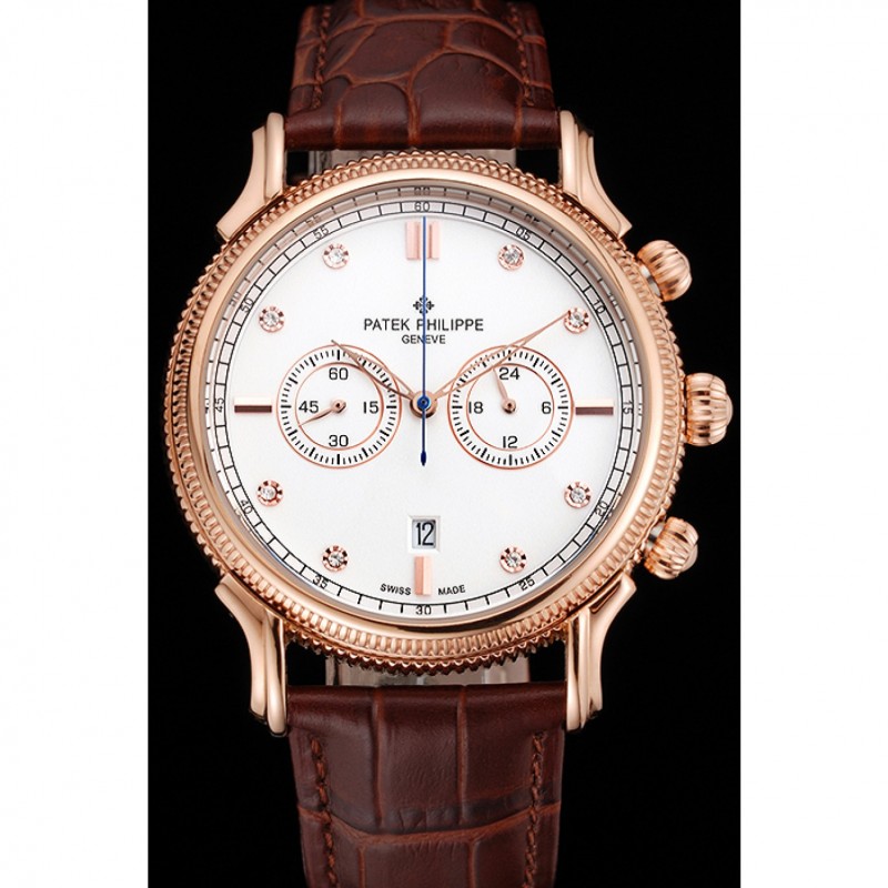 Svizzera Patek Philippe Calatrava quadrante bianco Cassa in acciaio