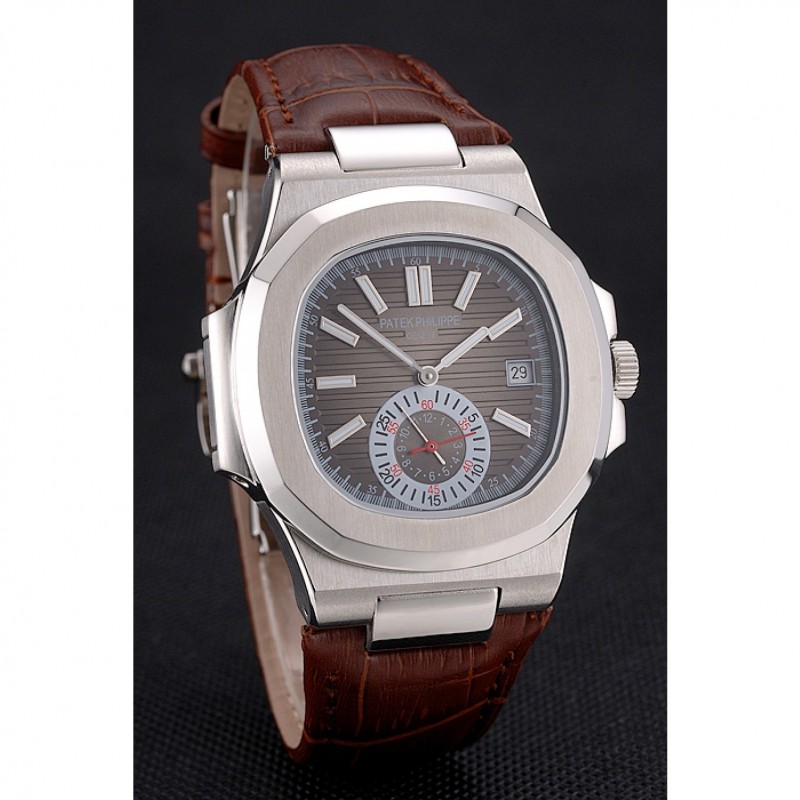 Philip Watch Uomo Cinturino Per Orologio Patek Philippe Nautilus - Pelle Genuina, Misura 25/18 Mm, Colore Marrone O Nero Pantaloncini Italia 2024 - Foto 6