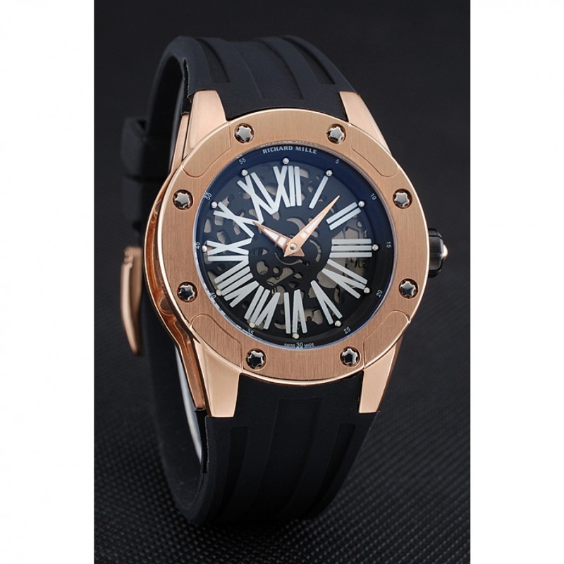 Per RICHARD MILLE Orologio Cambio Cinturino In Caucciù Lunetta - Foto 5