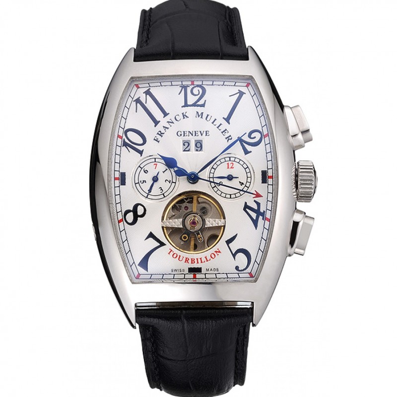 Cinturino in pelle Franck Muller Casablanca nero Croco Tourbillon 80282