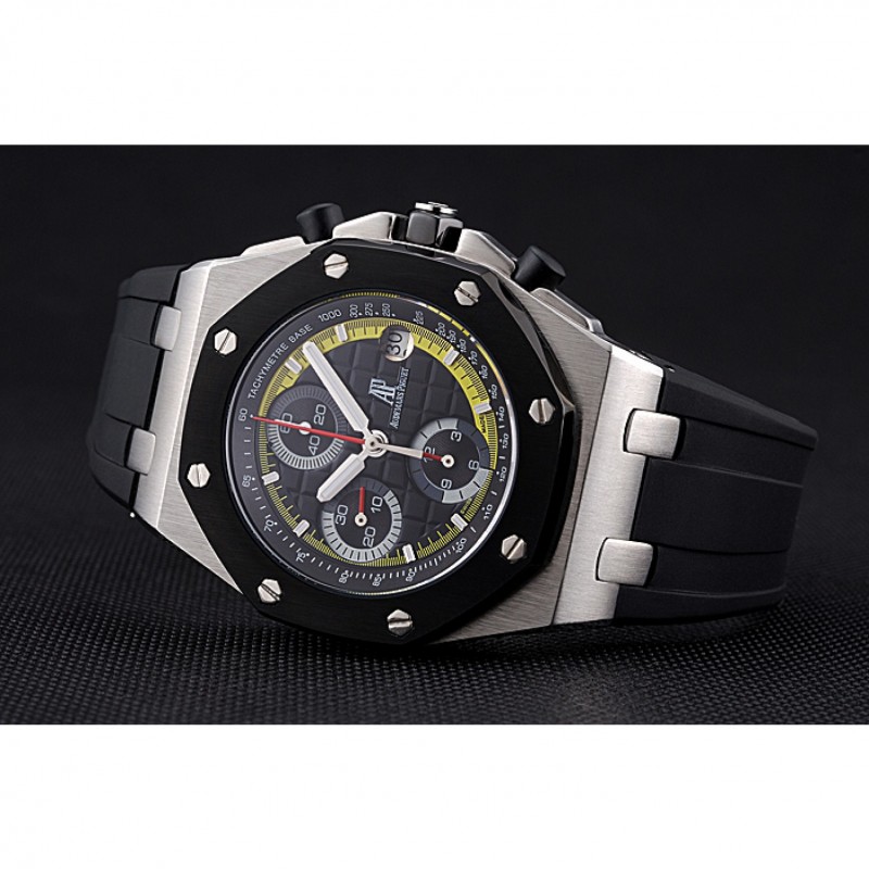 Bracelet Cuir Alligator Noir Artisanal 28/18mm Pour Audemars Piguet Royal Oak Offshore - Neuf Sans étiquette