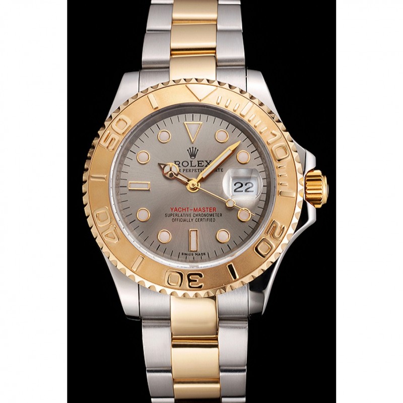 Yacht master sales acciaio oro