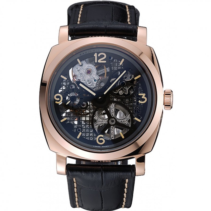 Bracciale in pelle Panerai Radiomir Tourbillon GMT Ceramica Lo