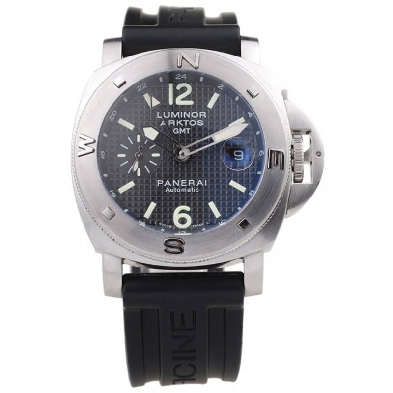 Panerai Luminor spazzolato Cassa in acciaio quadrante nero