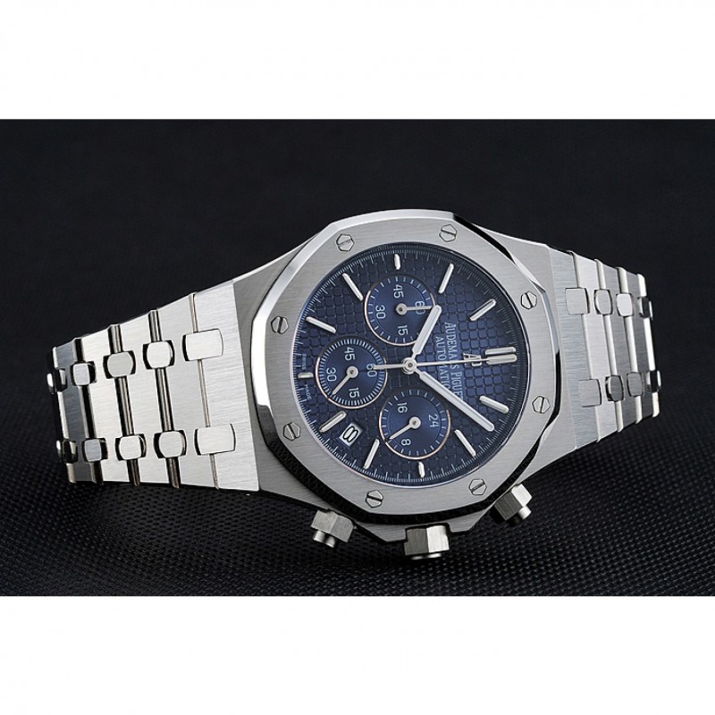 Audemars Piguet Royal Oak Cronografo Quadrante Blu Bracciale in acciaio inossidabile 1454028