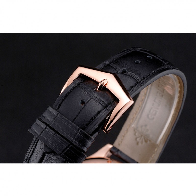 Cinturino per orologio in vera pelle nero cuciture bianche rally racing
