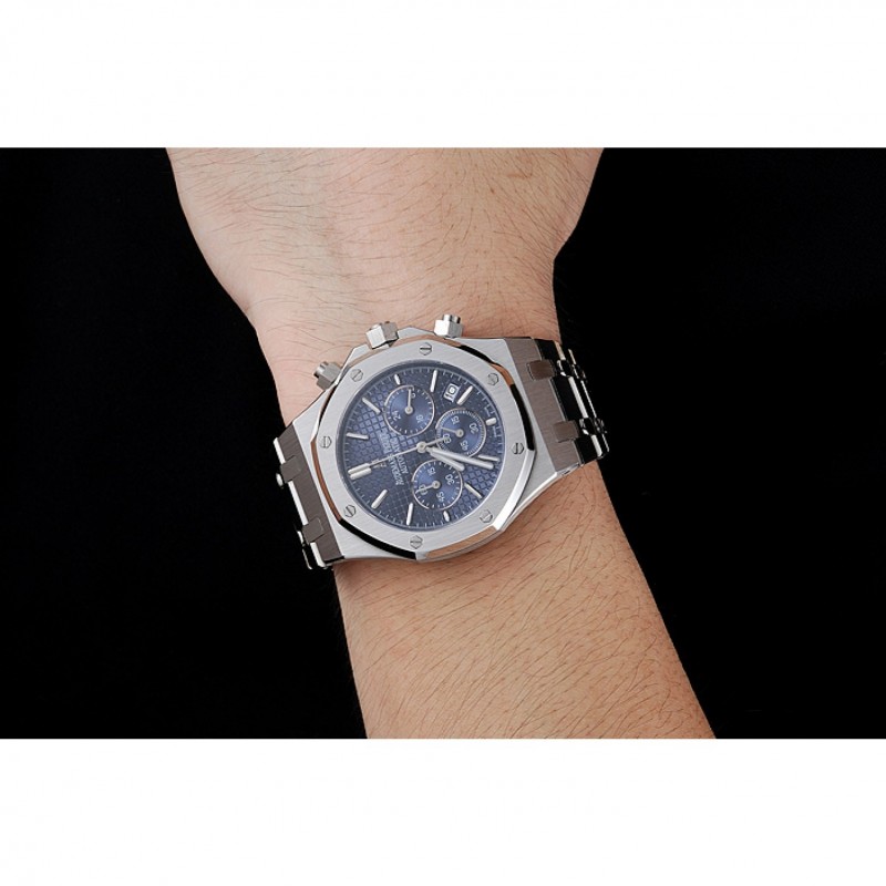 Audemars Piguet Royal Oak Cronografo Quadrante Blu Bracciale in acciaio inossidabile 1454028