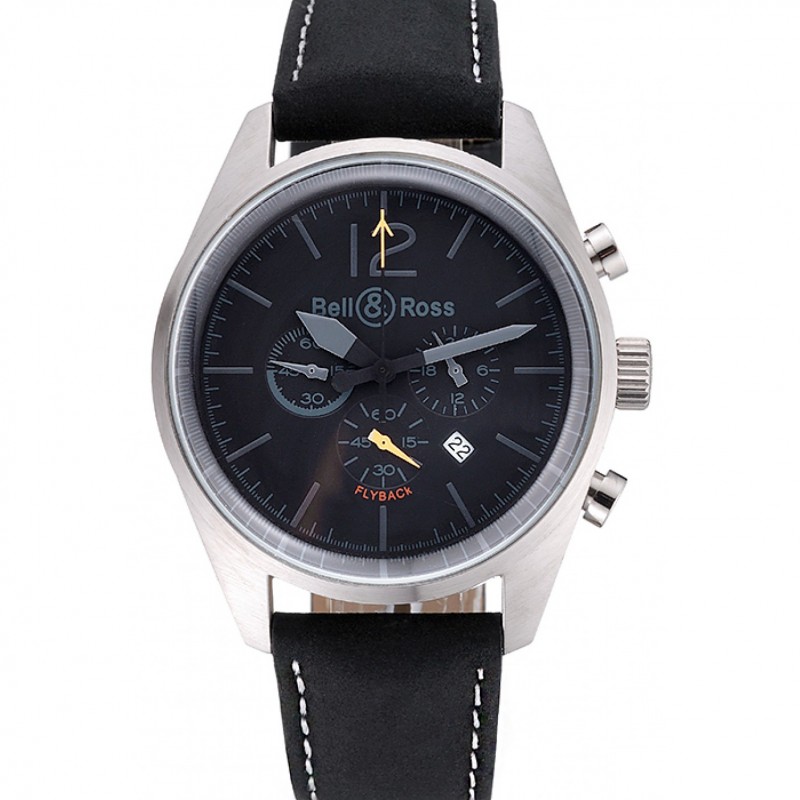 Timex Orologio Uomo Waterbury Cronografo 41mm, Cassa Acciaio, Cinturino Pelle Nera, Tachimetro E Datario