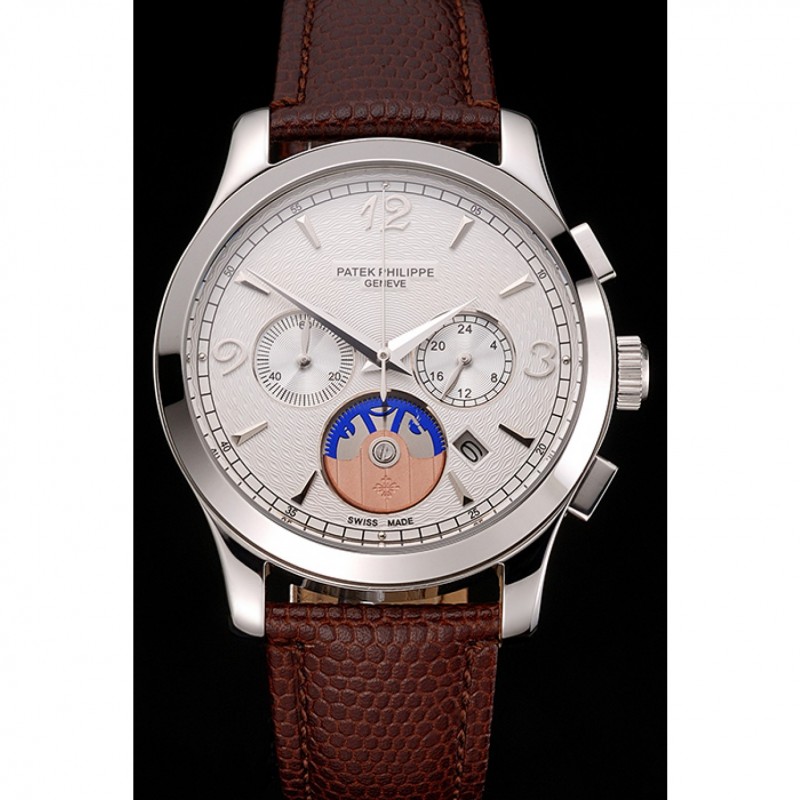 Cinturino In Pelle Marrone Autentico Patek Philippe Geneve 20