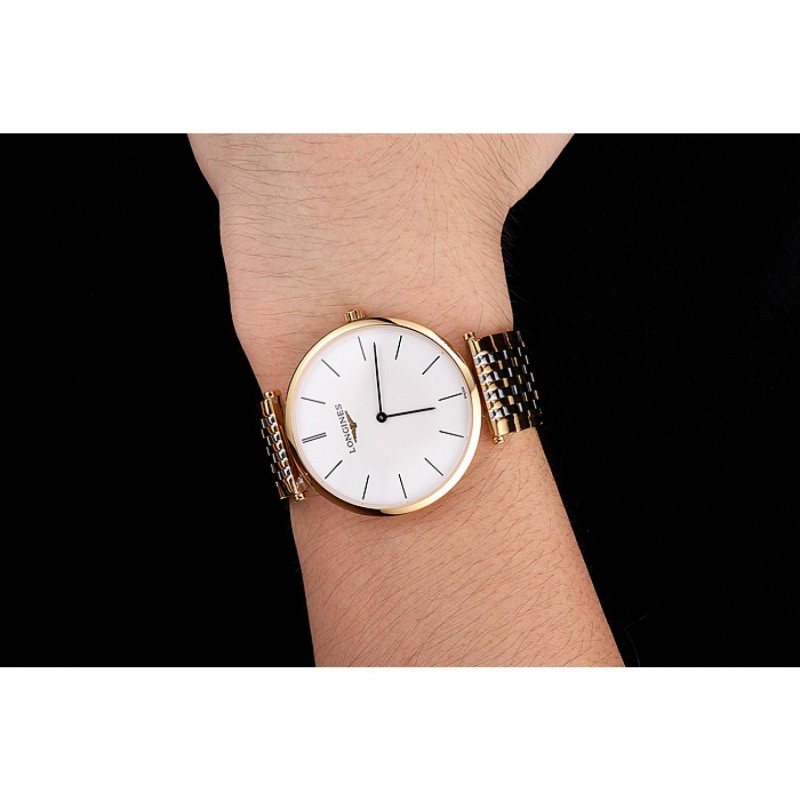 Svizzero Longines Grande Classique quadrante bianco cassa in oro